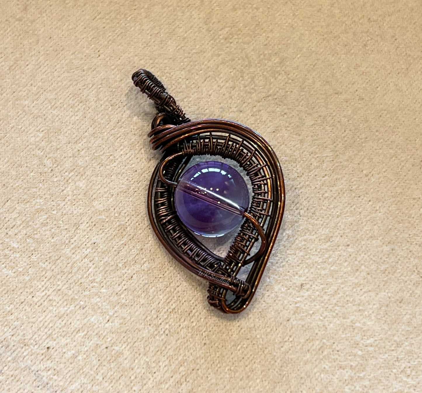 Amethyst Vintage Wire Wrap Pendant