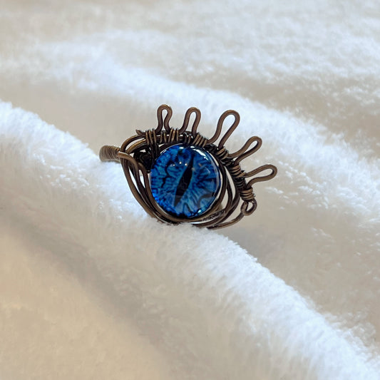 Evil Eye • Wire Wrap Ring