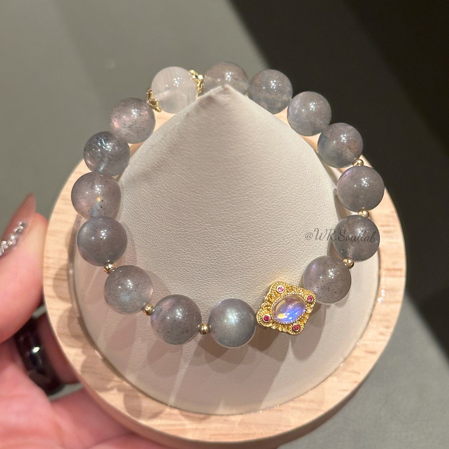 Purple Labradorite Design Crystal Bracelet