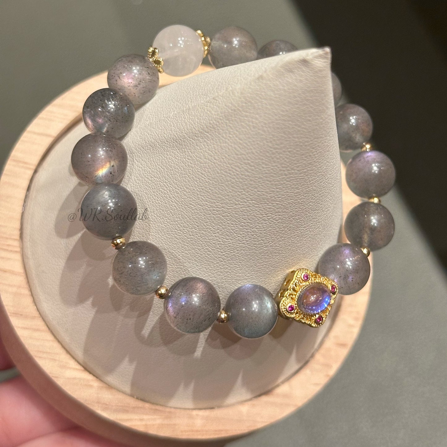 Purple Labradorite Design Crystal Bracelet